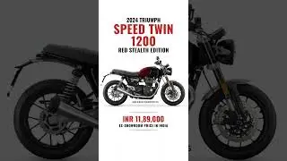 2024 Triumph Speed Twin 1200 Red Stealth Edition Launched in India 🇮🇳