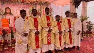 1st thanks giving holy mass by newly ordinated Fr Pratap pingal Barla (Tilaimal)कलीसिया केर सेवा में