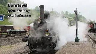 DVZO: Százéves gőzmozdony vízvételezése #train #steamlocomotive #dampflok #svájc #vasút #vonat #dvzo