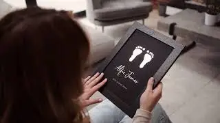 Foil Hand and Footprints | Framed Baby Keepsake Final Result