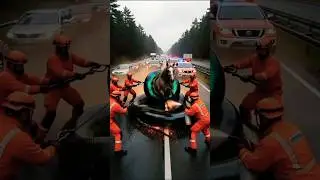 Giant Anaconda Grabs Horse on Highway &mdash; Rescuers Battle to Save It 🐍🐎 #wildlifedocumentary