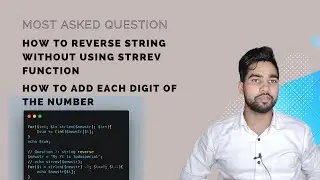 how to reverse string without using strrev function | PHP Interview question Must Know #todospecial