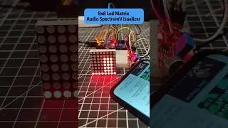 8x8 Led Matrix Audio Spectrum Visualizer master#oled  #diy  #electronic  #creative #arduino