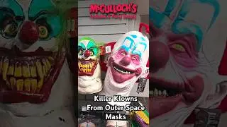 Scary Killer Klowns from Outer Space Halloween masks. #costumes #shortsvideo #costume