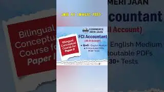 FCI AG III Accounts Full Syllabus Course.