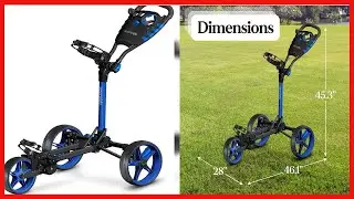 Bon produit -  Chariot de golf à 3 roues - Support de sac de golf à roulettes pliable et léger