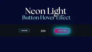 Neon Snake Button Using HTML & CSS | Neon Light Button Animation Effects on Hover
