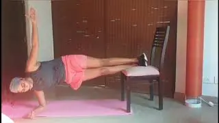 Malayalam actress Kaniha workout with books