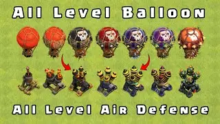 Every level balloon vs all level air defense || Clash of clans
