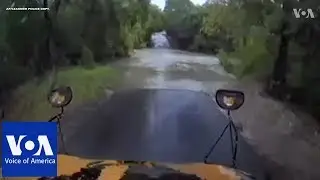 Dashcam Shows Bus Swept Away By Texas Flood