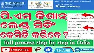 PM Kisan land seeding online new update II How to update PM Kisan Land Seeding Problem in Odia