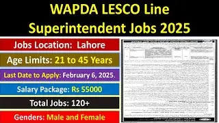 ⚡🔌 LESCO Line Superintendent Jobs 2025 in WAPDA | 💼 Job Description | 💰 Salary | 📲 Apply Online 🔌⚡