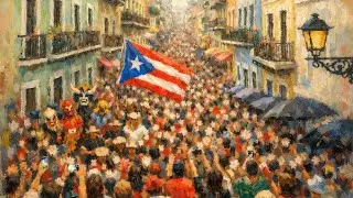 San Sebasti&aacute;n Street Festival | Puerto Rico Impressionist Painting for TV