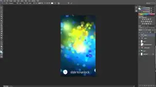 iOS 7 Lock Screen Concept using Photoshop