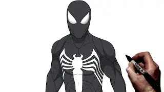 Как нарисовать костюм симбиота | Шаг за шагом | Marvel's Spider-Man 2