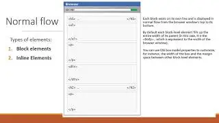 Advanced CSS Layouts - Block and inline elements on a webpage