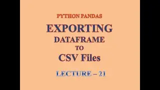 DATAFRAME TO CSV || PYTHON PANDAS || XII || INFORMATICS PRACTICES
