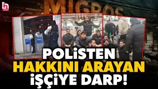 Migros direnişinde gergin anlar! İş&ccedil;iler depoyu işgal etti! &Ccedil;evik kuvvet b&ouml;yle m&uuml;dahale etti!