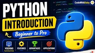 #1: Introduction to Python | Versions, Features, Advantages, Disadvantages & Applications