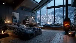 Calming Winter Snow ❄️ Soft Falling Snow & Whispering Winds for Deep Relaxation and Sleep