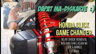 WALANG BAKLASAN NG SIDE FAIRINGS | HONDA CLICK SHOCK REMOVAL |TUTORIAL |