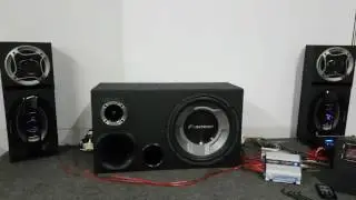 Caixa Som Trio Subwoofer Pioneer 12 + M&oacute;dulo Taramps Tl 1500