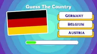 Bulk 4 Purple Blue Fun Illustrative Guess The Country Flag Animated Interactive Game Presentation