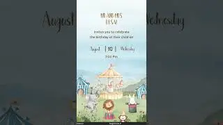 Whimsical Circus Birthday Invite 🎪 | Magical Animal Show Theme | MagicInvite.in