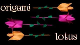 paper lotus origami / easy tutorial / how make lotus flower easily.