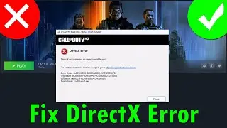 Исправление ошибки DirectX в Black Ops 7. DirectX обнаружил неисправимую ошибку (0x887A0005).