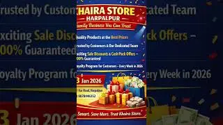 Live Sale 100% Cash Pack Shop Smart. Save More. Trust Khaira Store.