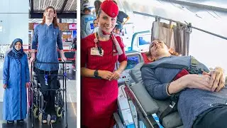 World&rsquo;s Tallest Woman Takes First Flight