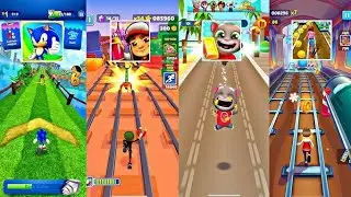 SUBWAY JAKE 🆚 TALKING TOM 🆚 TEMPLE HERO 🆚 TEMPLE LEGEND🎮 EPIC CHASE!  
