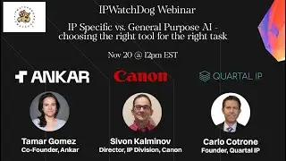 IPWatchdog Webinar - IP Specific vs General Purpose AI
