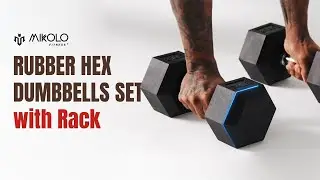 Rubber Hex Dumbbells Set with Rack Overview | Mikolo