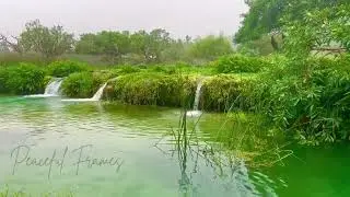 Where the water moves, worries fade| Relaxing water fall #peace 