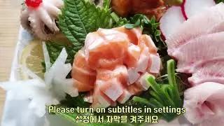 ASMR MUKBANG#5-SEAFOOD(Shrimp, Oyster, Conch, Baby octopus,Salmon, Yellow Tail)
