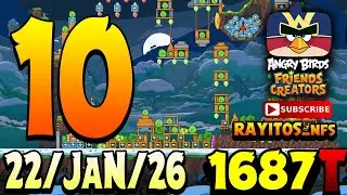 Angry Birds Friends Level 10 Tournament 1687 Highscore POWER-UP walkthrough