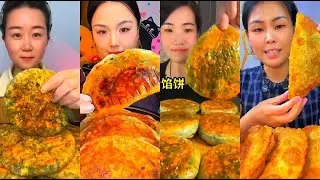 LILY CHANNEL * EATING DUMPLING WRAPPER SCALLION PANCAKE #mukbang #asmr #eatingasmr #302 #food #eat