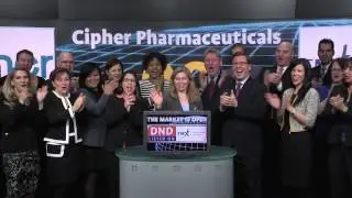 Cipher Pharmaceuticals Inc. (DND:TSX) opens Toronto Stock Exchange, March 12, 2014.