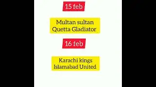 Psl 8 Full Schedule 2023😍 | Pakistan super league matches 2023