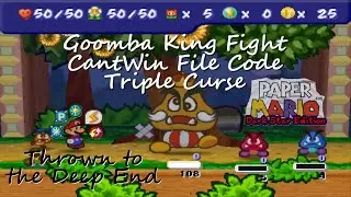 Paper Mario Dark Star Edition: Goomba King Fight with CantWin File Code, Triple Curse (9x)