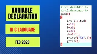 Variables Declaration and Usage in C Programming in hindi/Urdu | Video Tutorial || GetITSkills