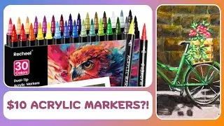 Recheel Marker Test & Review | Budget Acrylic Paint Markers from Amazon