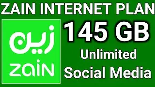 ZAIN 145 GB INTERNET PACKAGE 90 DAY | ZAIN UNLIMITED SOCIAL MEDIA 90 DAY 