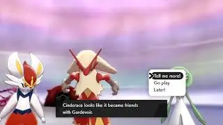 Cinderace and Gardevoir talk while Blaziken does ...