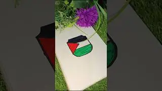 Beautiful Palestine Flag Drawing |Easy Marker Art #Palestine #FreePalestine #PalestineFlag #Drawing
