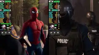 Spiderman Remastered RTX 4090 vs. RTX 5090