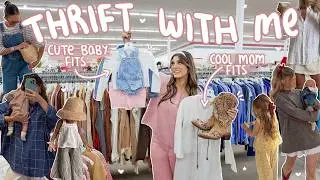 THRIFT WITH ME for COOL MOM FITS + BABY FINDS! *dressing my mini me* 🎀 