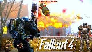 Fat Man Mini Nukes Power Armor VS Super Mutants Fallout 4 Fun